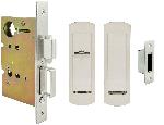 INOX FH29-TT08-PD8000 Privacy, Entry or Patio Lockset For Pocket Doors Arc Flush Pull W/ TT08 Thumbt